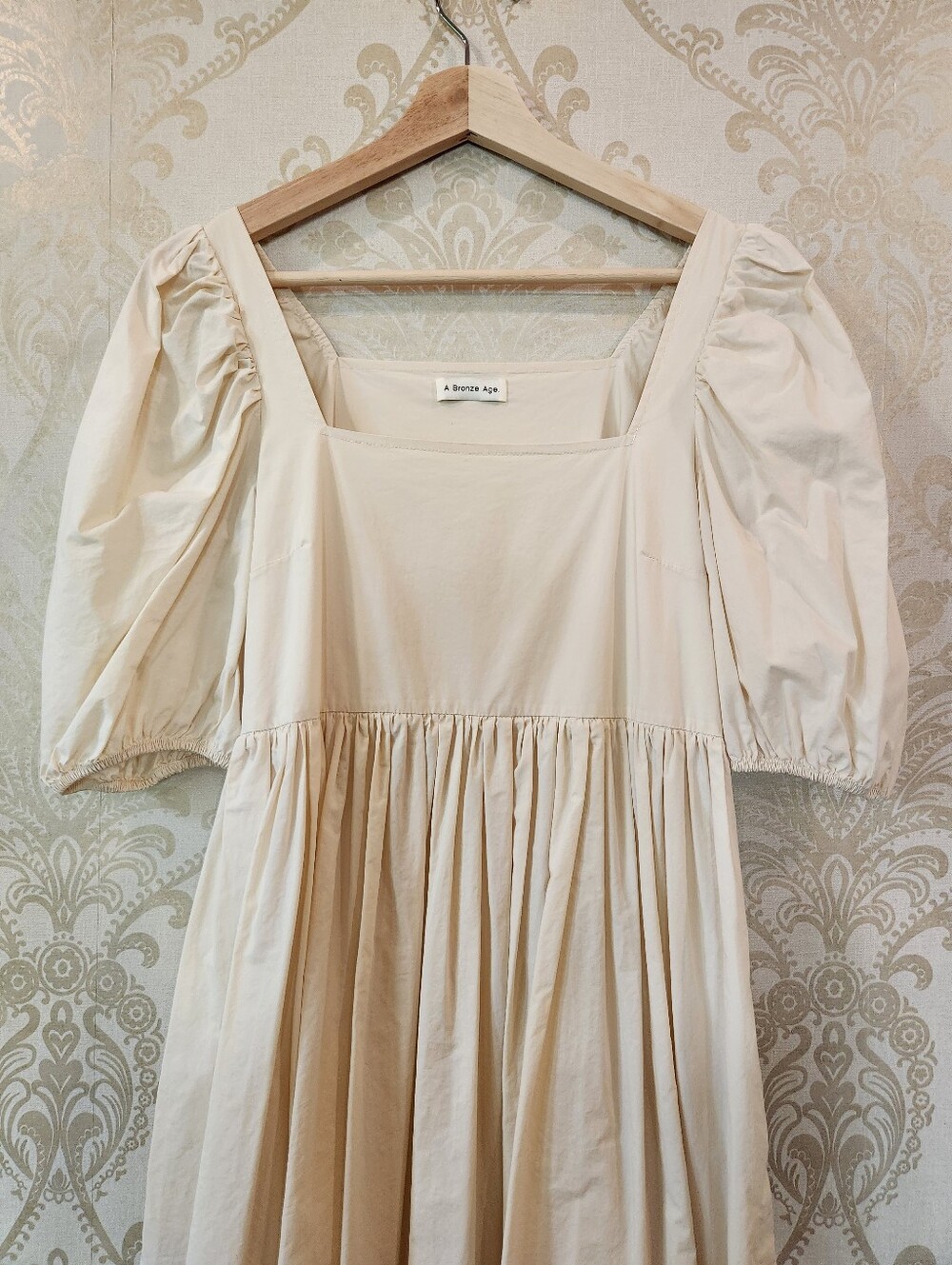 A Bronze Age Serenity Puff Dress Parchment - Picture 3 of 10